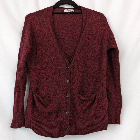 Madewell Landscape Burgundy Cardigan Size Extra Small - Picture 3 of 12